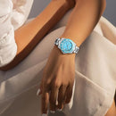 Prestar Aquaman Silver Strap Light Blue Dial Watch AQ40