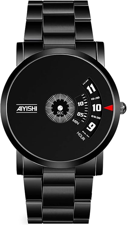 Unisex Watches Cool Unique Creative Original Design Fashion Waterproof Stainless Steel Quartz Watch for Men and Women W12