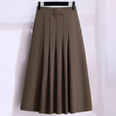 Long Sleeve Jacket + Pleated Skirt Top and Bottom Set 57420 - TUZZUT Qatar Online Shopping