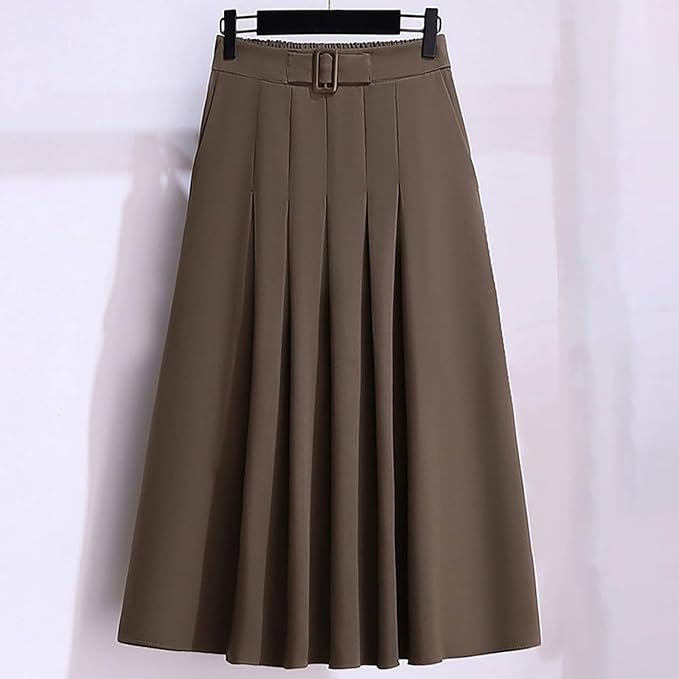 Long Sleeve Jacket + Pleated Skirt Top and Bottom Set 57420 - TUZZUT Qatar Online Shopping