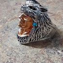 Silver Jewelry Men's Fashion Wolf Head Size 7-S3475001 - Tuzzut.com Qatar Online Shopping