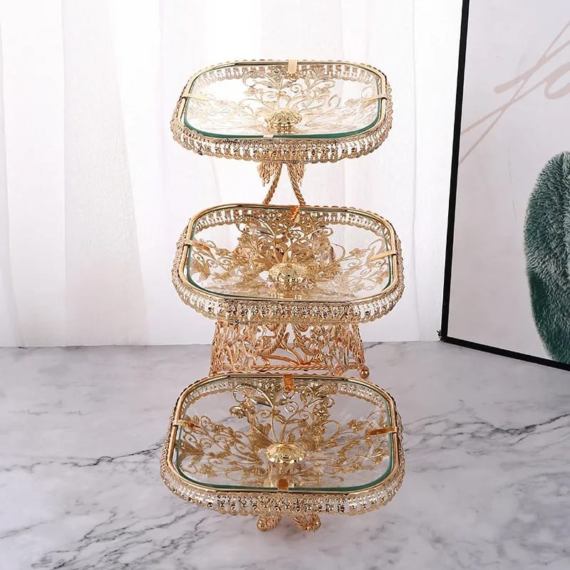 3 Tier Cupcake Stand Cake Dessert Wedding Event Party Display Tower Plate Iron
