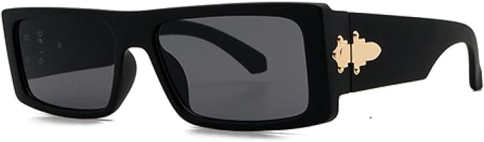 Rectangular Chunky Gold Accent Sunglasses S2276 - TUZZUT Qatar Online Shopping