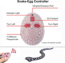 16 Inch Rechargeable RC Snake Toy Realistic Remote Control With Egg Shape Infrared Controller Terrifying Toys - TUZZUT Qatar Online Shopping