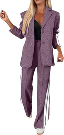 Lapel Long-Sleeved Casual Two-Piece Suit GGG3176442 - TUZZUT Qatar Online Shopping