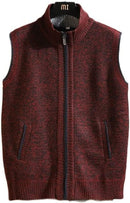 Men Vest Men's Sweater Vest Jacket Faux Fur Wool Warm Sleeveless Jacket Zipper Jacket Cardigan Vest  MR1913