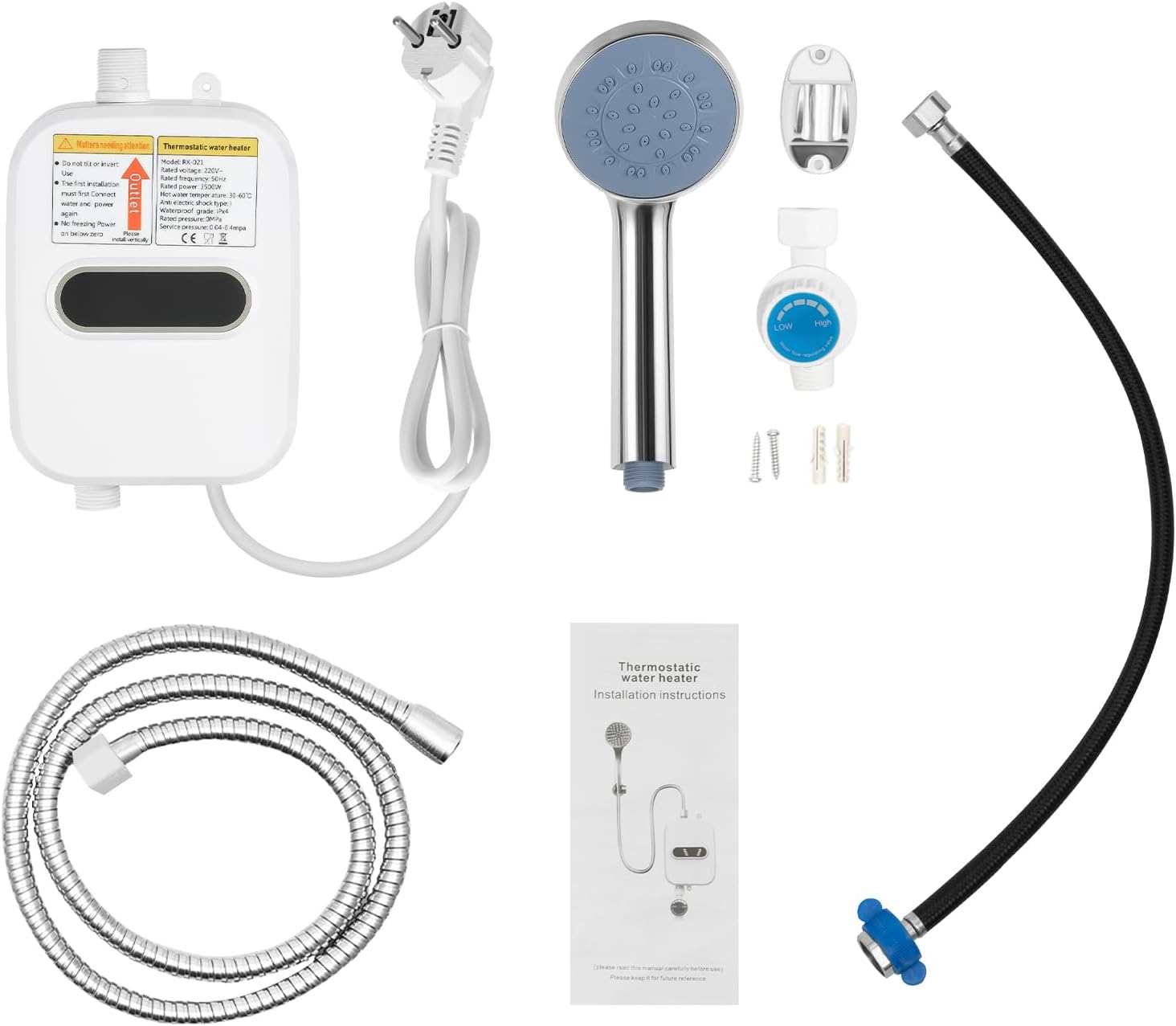 Instant Water Heater Shower 3500W RX-021 Instant Water Heater Shower 3500W RX-021