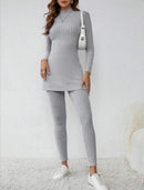 Zanzea Ribbed Knit Lounge Set S4241869 - TUZZUT Qatar Online Shopping