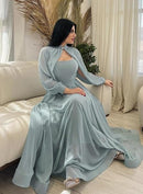 Chiffon Plain Dress XL S4897838 - TUZZUT Qatar Online Shopping