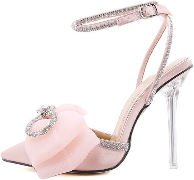 Rhinestone Light Pink Ankle Strap Sandals 269 Rhinestone Light Pink Ankle Strap Sandals 269
