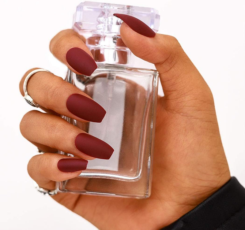 Campsis Matte False Nails Solid Color