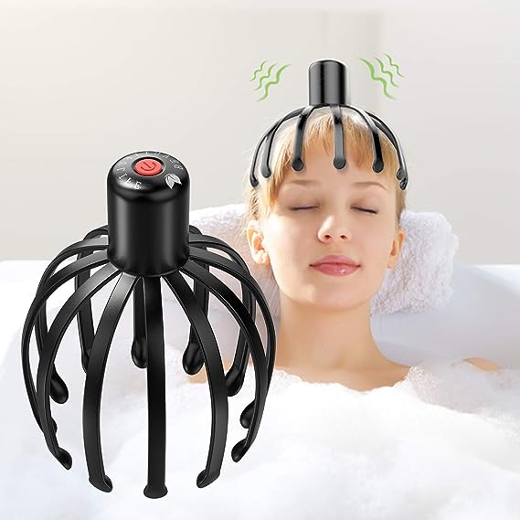 Electric Octopus Claw Scalp Massager Stress Relief Therapeutic Head Scratcher Relief Hair Stimulation Hands Free Rechargable -1806 Electric Octopus Claw Scalp Massager Stress Relief Therapeutic Head Scratcher Relief Hair Stimulation Hands Free Rechargable -1806