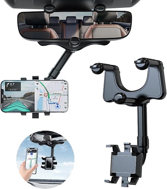 ZJ099 -360 Degree Rotating Car Mirror Phone Holder