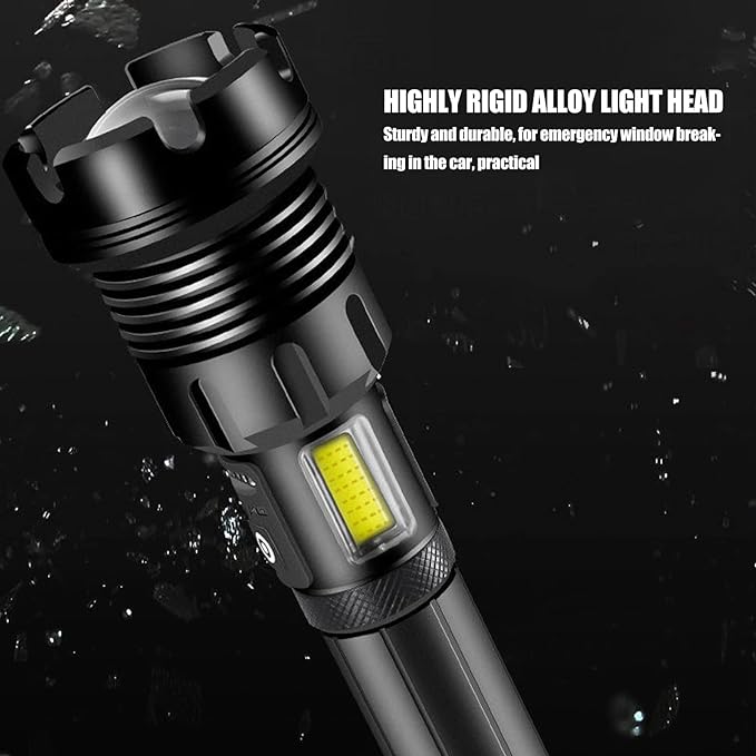 XHP90.3 Most Powerful Led Flashlight + COB Li-ion18650 3800mah Battery Rechargeable Tactical Flashlights Torch - Tuzzut.com Qatar Online Shopping