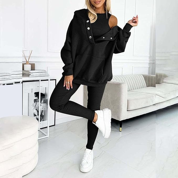 Lounge Pants Hooded Outfi Sports Suit Wide Pocket 80632 Lounge Pants Hooded Outfi Sports Suit Wide Pocket 80632