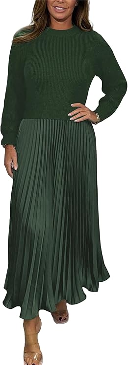 Sweatshirt Top and Pleated Bottom 170330 Sweatshirt Top and Pleated Bottom 170330