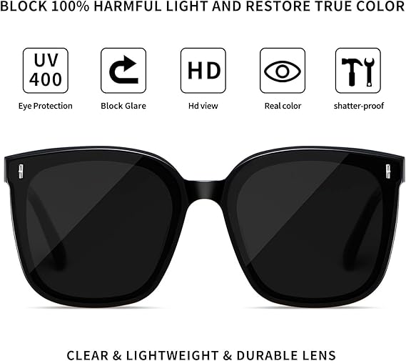 Trendy Square Oversized Sunglasses for Women S96301 - TUZZUT Qatar Online Shopping