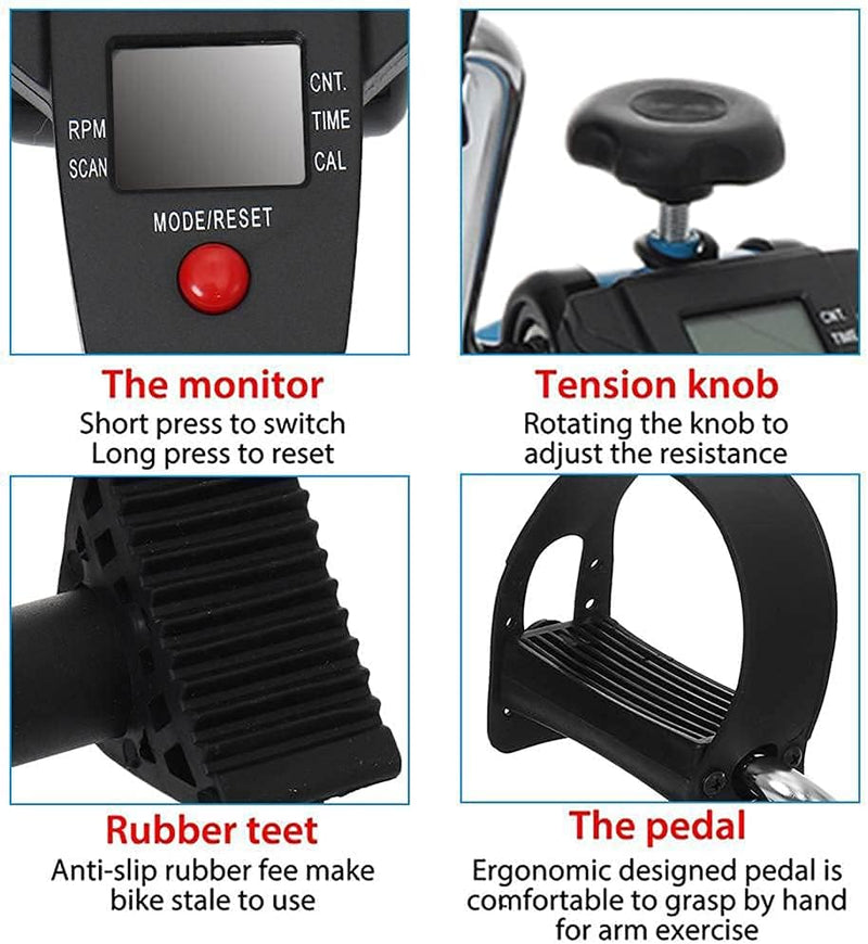 Mini Foldable Cycle Pedal Exerciser for Leg and Arm - TUZZUT Qatar Online Shopping
