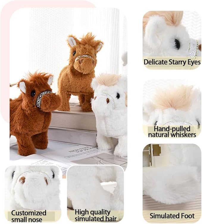 Realistic Robot Pony Plush Toy | Lifelike Robotic Horse for Kids Childrens Day Realistic Robot Pony Walks Horse Plush Realistic Robot Pony Plush Toy | Lifelike Robotic Horse for Kids Childrens Day Realistic Robot Pony Walks Horse Plush
