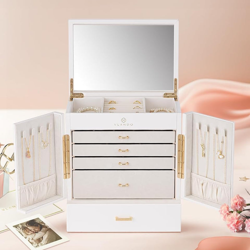 Exquisite Multi-Functional Cabinet Multi Drawer Jewelry Storage Box