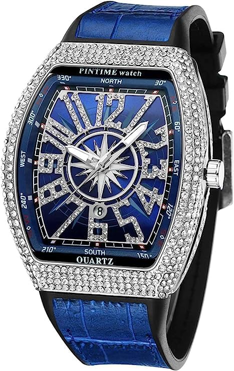 Diamond Dial Strap Quartz Sports Watch W7502 - TUZZUT Qatar Online Shopping