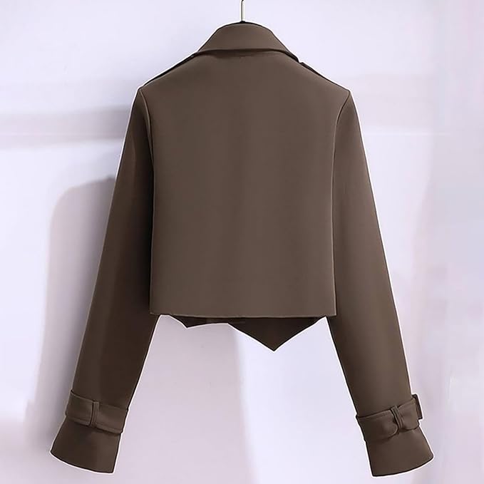 Long Sleeve Jacket + Pleated Skirt Top and Bottom Set 57420 - TUZZUT Qatar Online Shopping