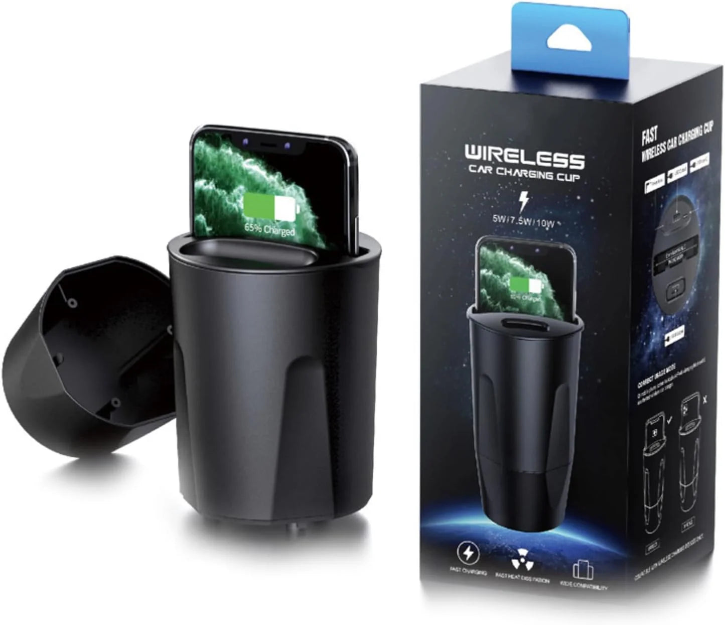 Car Wireless Charger Cup, 5 in 1 Qi Certified Fast Charging Station for Car B1 Car Wireless Charger Cup, 5 in 1 Qi Certified Fast Charging Station for Car B1