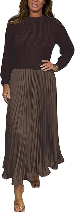 Sweatshirt Top and Pleated Bottom 170330 Sweatshirt Top and Pleated Bottom 170330