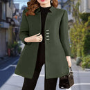 Autumn Winter Mid-length Woolen Coat 71888 - TUZZUT Qatar Online Shopping