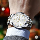 OLEVS Mens Stainless Steel Quartz Watch W304876 - TUZZUT Qatar Online Shopping