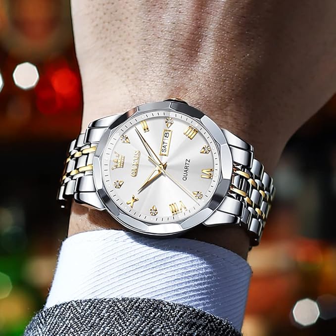 OLEVS Mens Stainless Steel Quartz Watch W304876 OLEVS Mens Stainless Steel Quartz Watch W304876