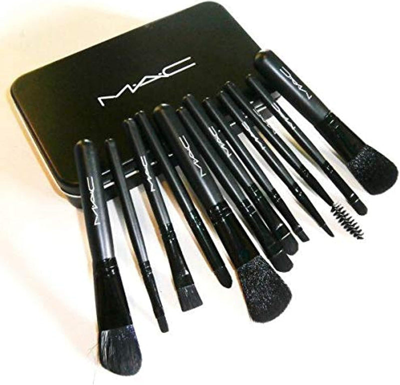 MAC 12 Pcs Makeup Brushes - TUZZUT Qatar Online Shopping