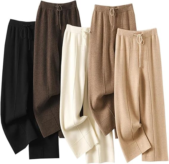 Women's Winter Cashmere Wide Leg Pants 59457 - TUZZUT Qatar Online Shopping