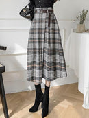 Wool Blend Midi Skirt 70997 - TUZZUT Qatar Online Shopping