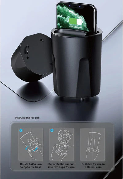Car Wireless Charger Cup, 5 in 1 Qi Certified Fast Charging Station for Car B1 Car Wireless Charger Cup, 5 in 1 Qi Certified Fast Charging Station for Car B1