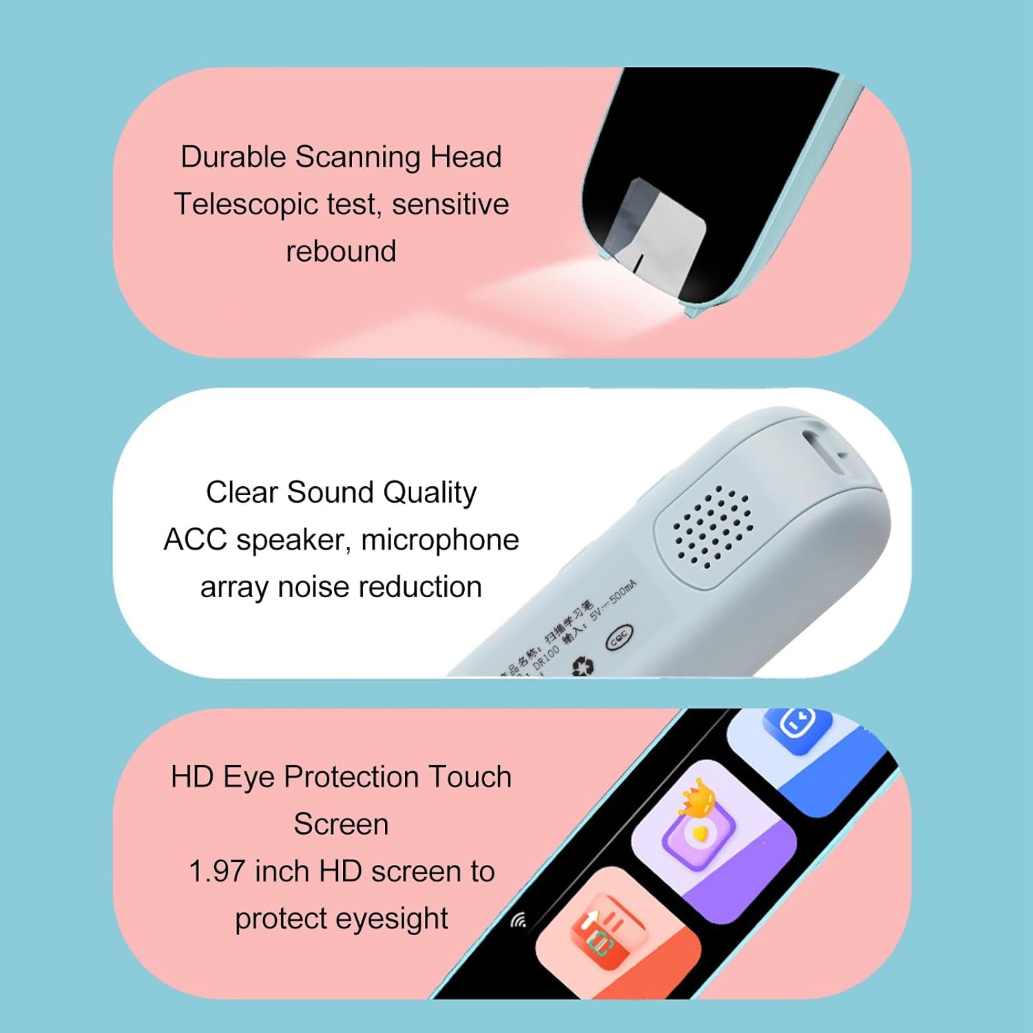Translation Scanning Pen with HD Touch Screen 5V-1A Translation Scanning Pen with HD Touch Screen 5V-1A