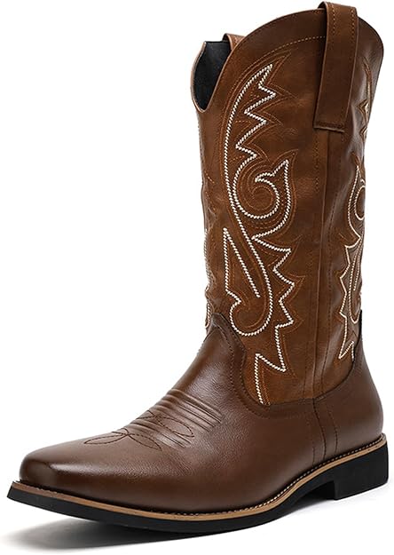 Fashion Round Toe Embroidered Western Cowboy Boots 124250