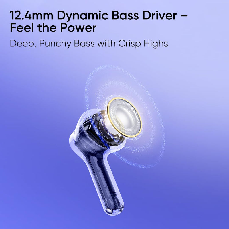 Realme Buds T110 Auto Noice Canceling ANC Wireless Earbuds- Punk Black - TUZZUT Qatar Online Shopping