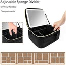 Travel Makeup Bag with 3 Setting Adjustable LED Mirror - TUZZUT Qatar Online Shopping