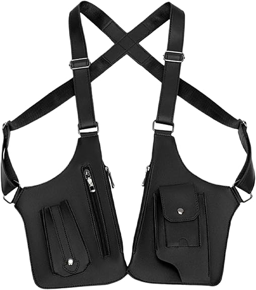 Men Retro Multi-pocket Phone Bag Chest Bags  B-366649 - TUZZUT Qatar Online Shopping