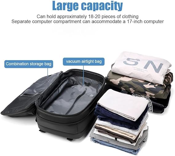 60L Expandable Travel Vacuum Backpack S45218 - TUZZUT Qatar Online Shopping