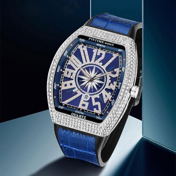 Diamond Dial Strap Quartz Sports Watch W7502 - TUZZUT Qatar Online Shopping