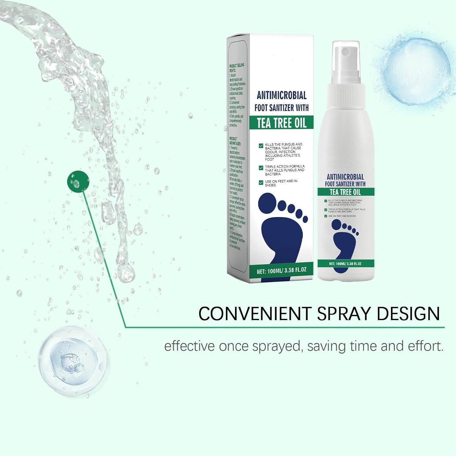 Ximonth Foot Sanitiser with Tea Tree Oil, Tea Tree Oil Feet Spray Ximonth Foot Sanitiser with Tea Tree Oil, Tea Tree Oil Feet Spray