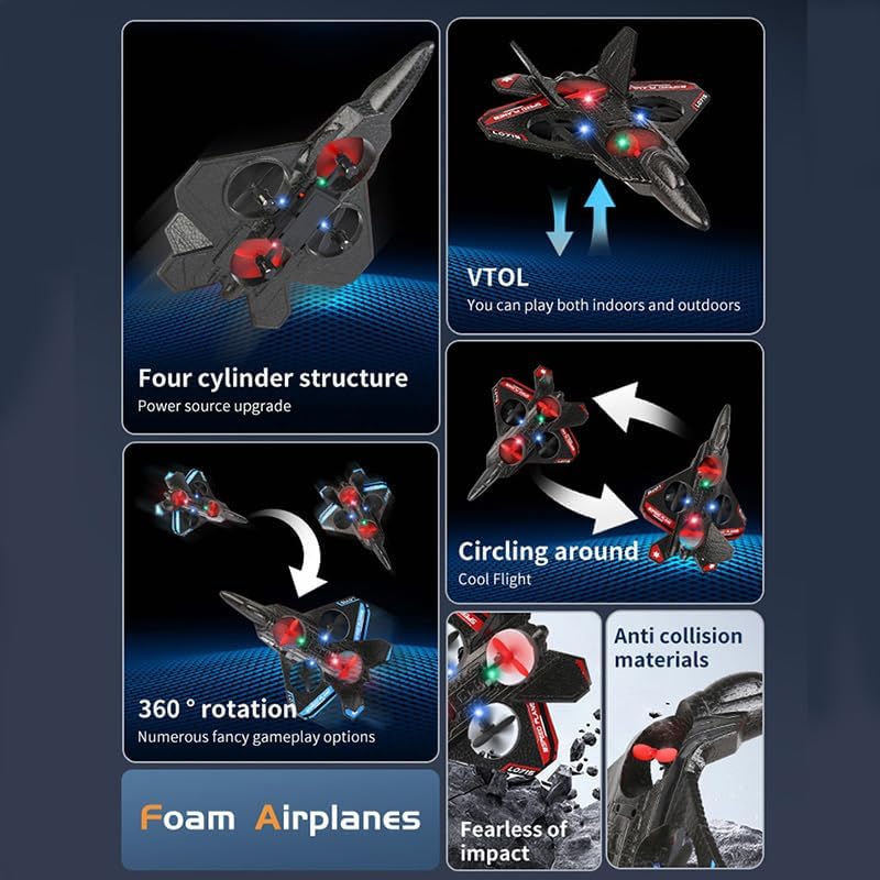 Fighter AirCraft Toy Hoverig Circling with Remote Control - L0715 - TUZZUT Qatar Online Shopping