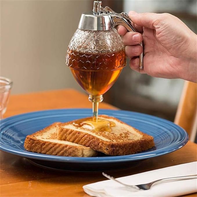 Honey Dispenser with Base No Drip Syrup Dispenser Reusable Plastic Acrylic Syrup Jar 200ml Honey Dispenser with Base No Drip Syrup Dispenser Reusable Plastic Acrylic Syrup Jar 200ml