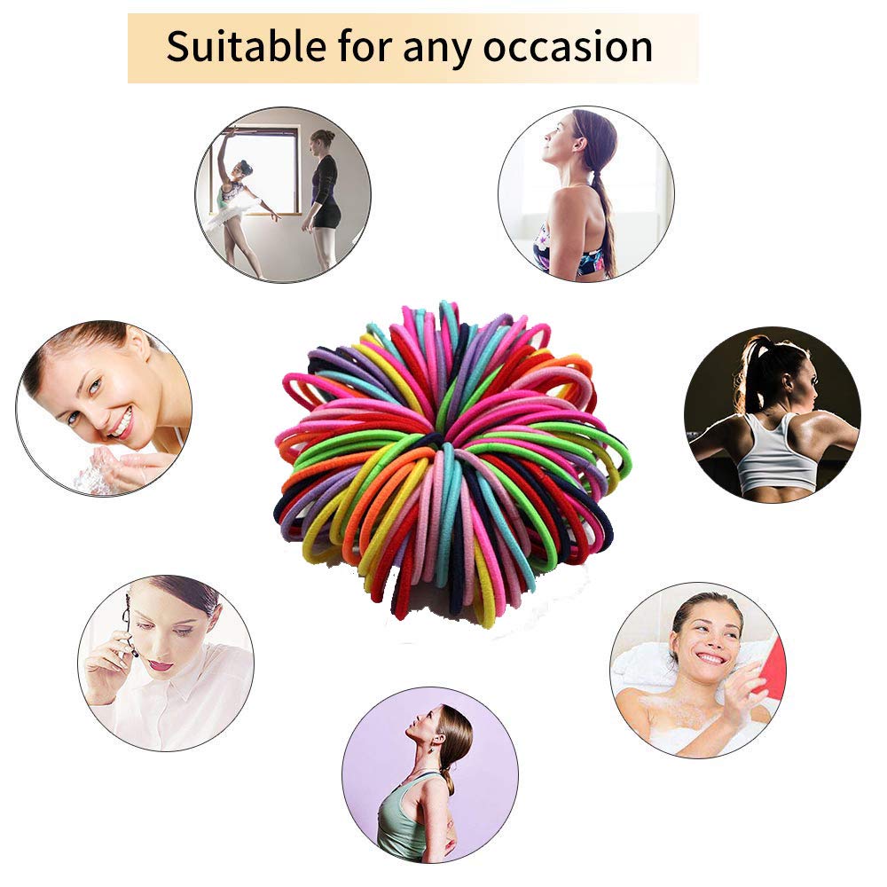 Elastic Hair Bands 100 Pcs X629209 Elastic Hair Bands 100 Pcs X629209