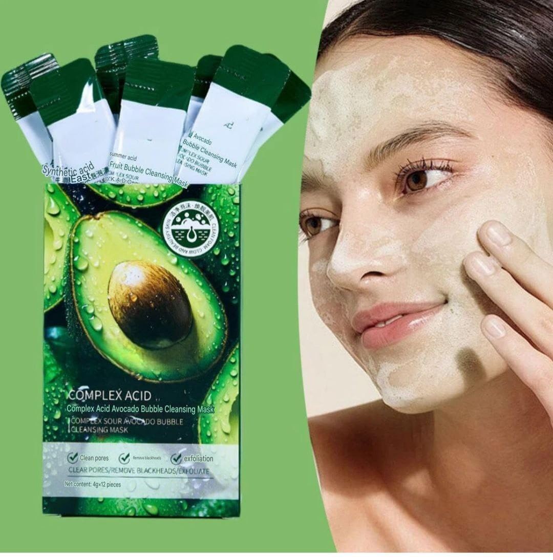 Compound Avocado Bubble Facial Mask (4g x 12 Sachets) (pack of 1)