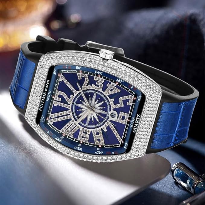 Diamond Dial Strap Quartz Sports Watch W7502 - TUZZUT Qatar Online Shopping