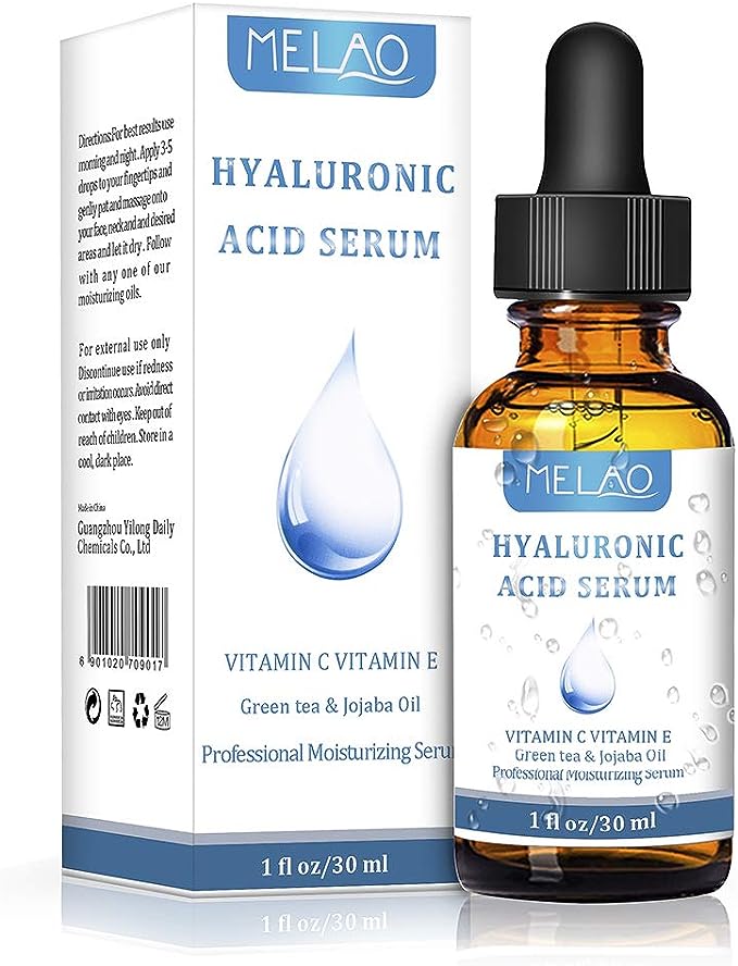 Melao Hyaluronic Acid Serum - Face Serum with Vitamin C & E Serum for Anti Aging/Wrinkle, Fine Lines, Dark Spot & Acne Serum for women & Men for Dry, Oily, Mature Skin (30ml) - Tuzzut.com Qat