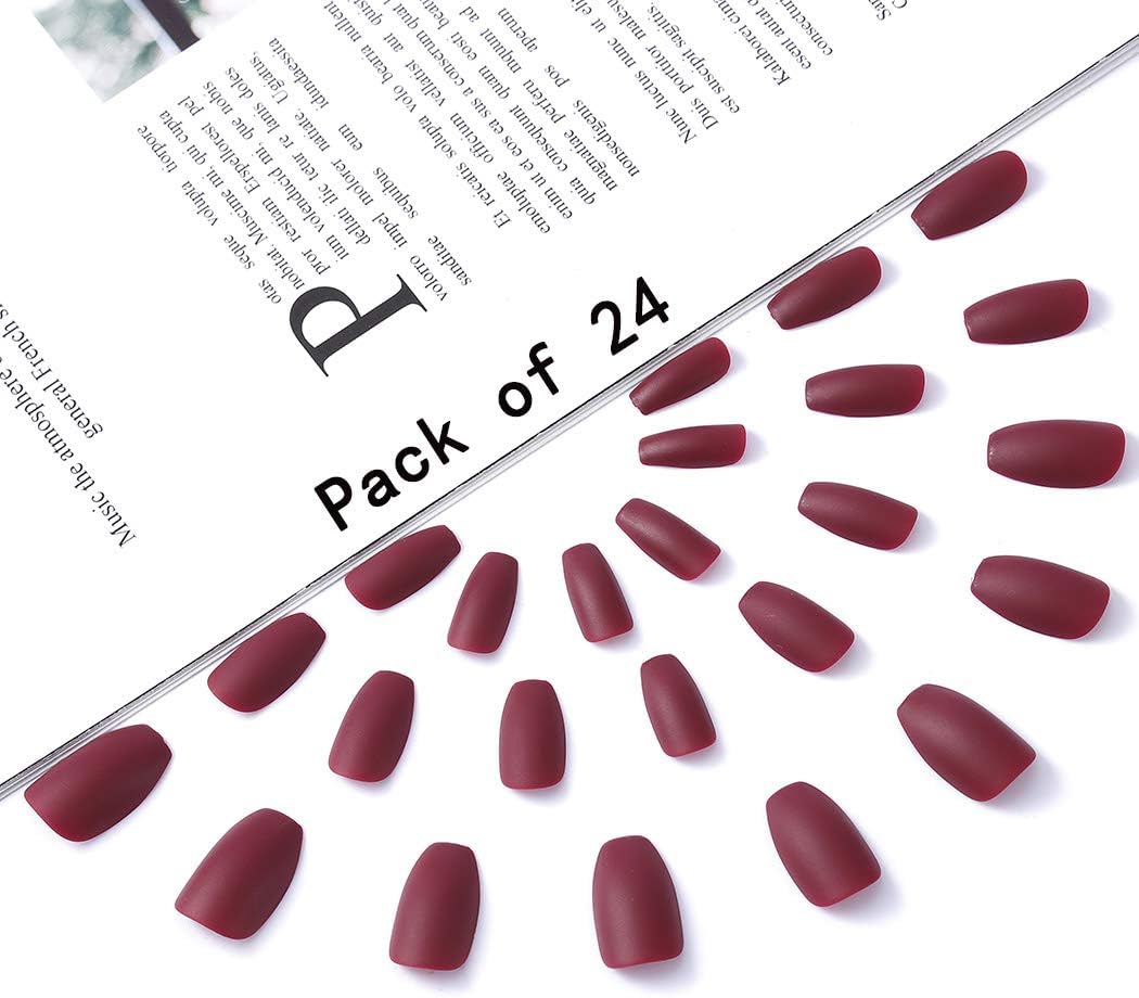 Campsis Matte False Nails Solid Color Campsis Matte False Nails Solid Color